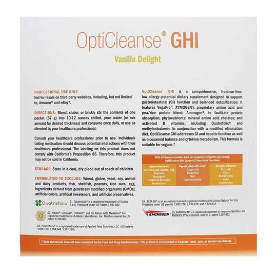 OptiCleanse GHI, XYM